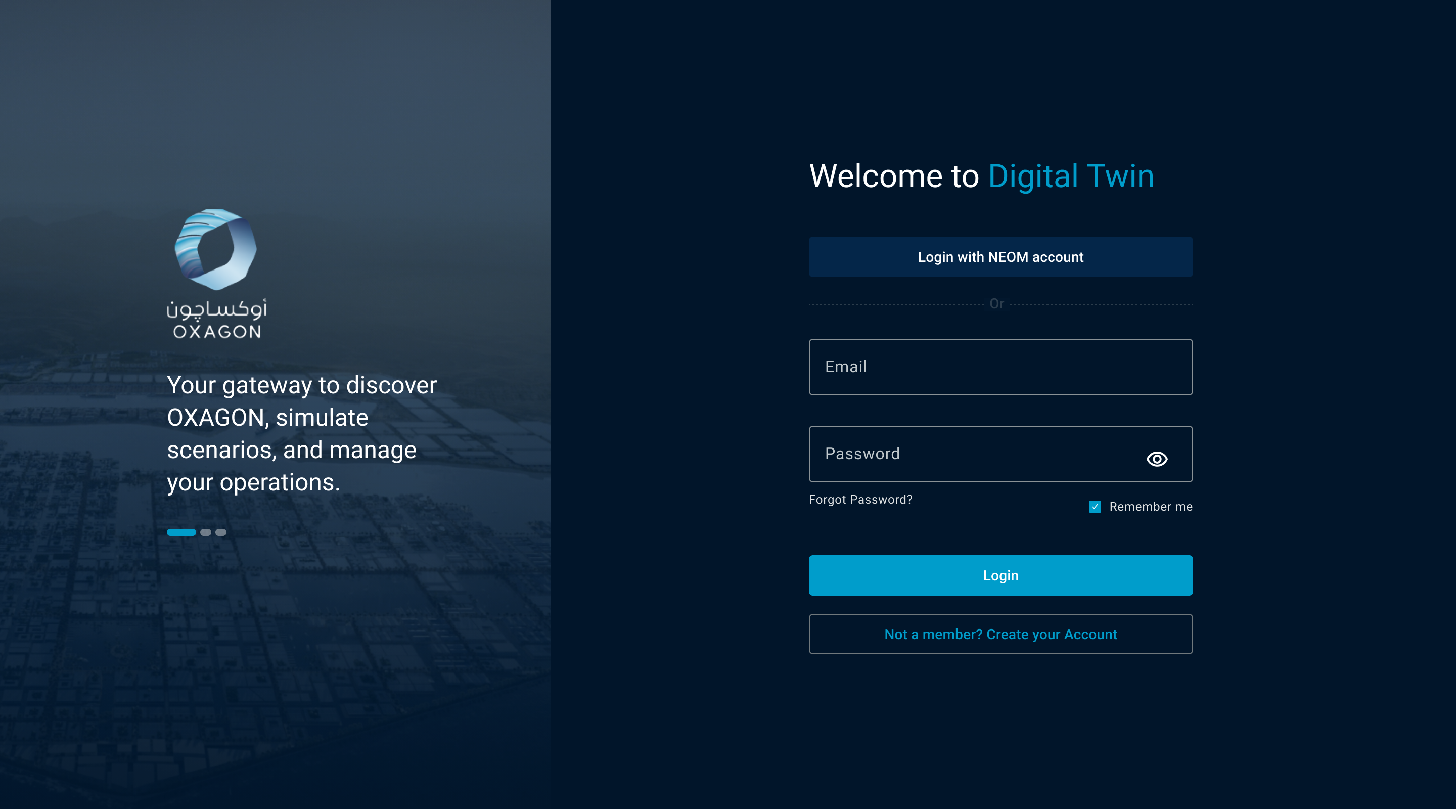 Login — NEOM SSO or email