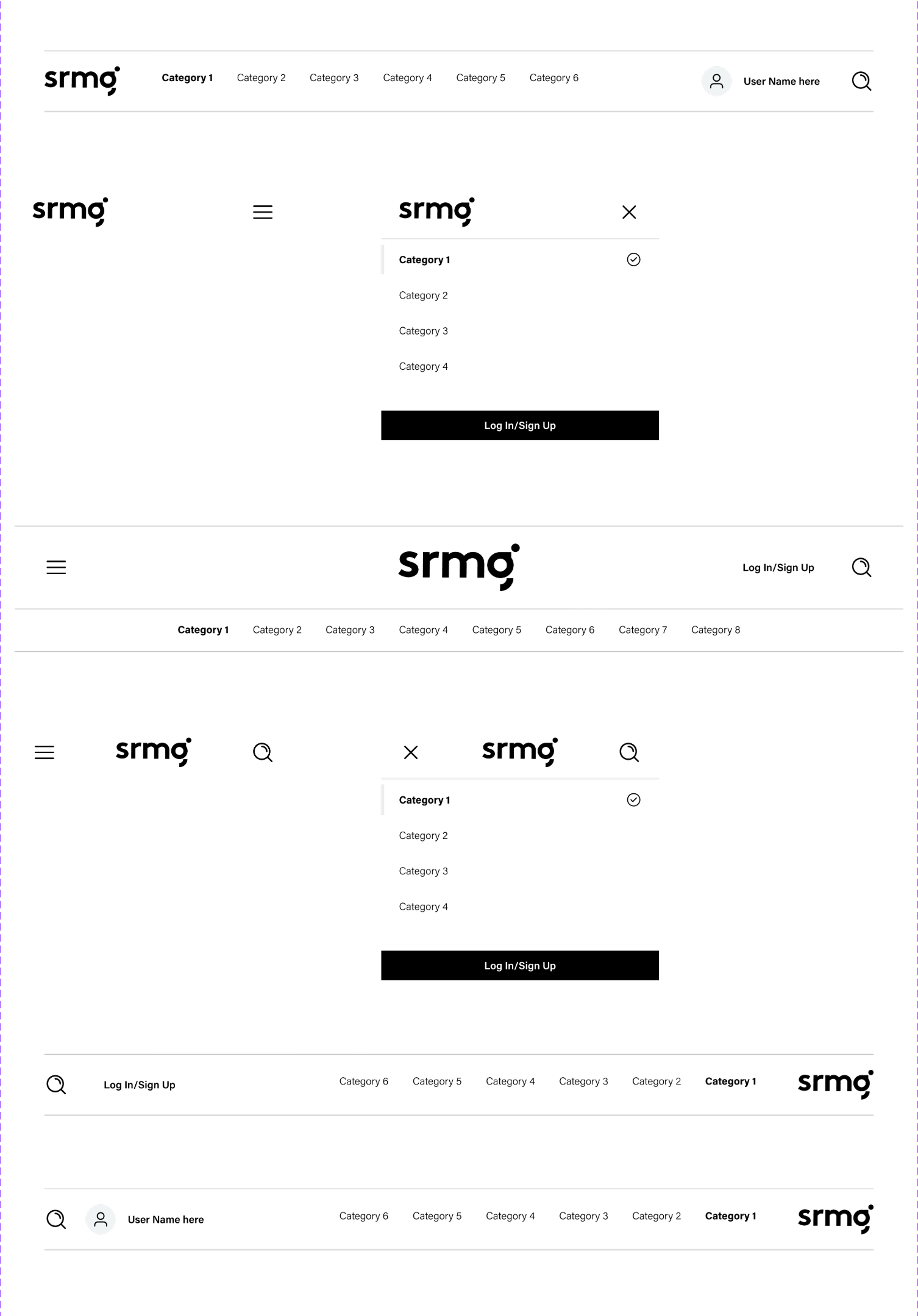 Navigation — responsive, multi-brand